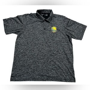 Antigua Golden State Warriors NBA men’s polo shirt Black Gray stripes size large